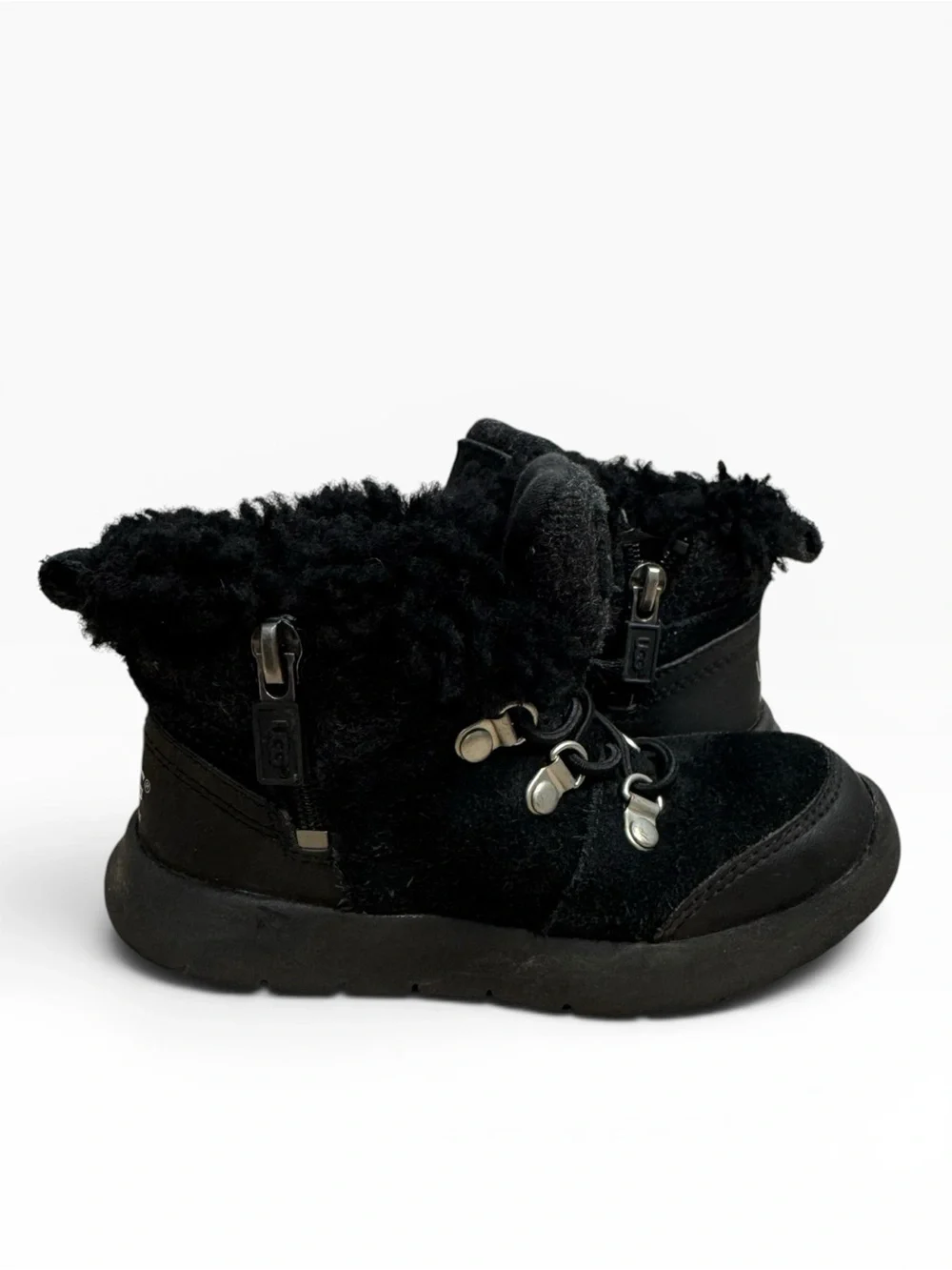 UGG Obie Waterproof Treadlite Black Hiking Boots Toddler Size 9 Baby Kids